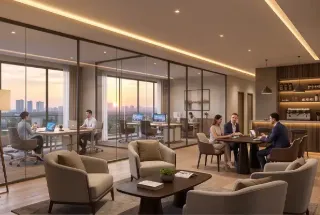 Business Lounge at Lodha Hopefarm Whitefield
